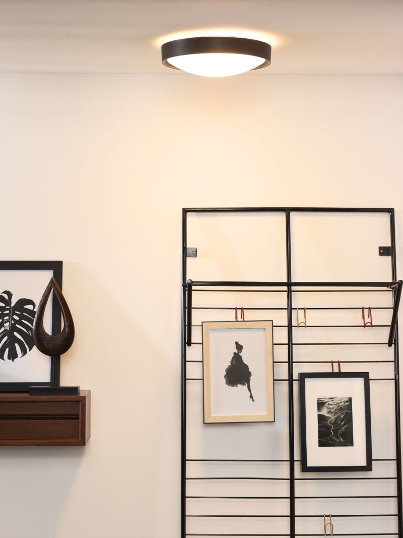 Lucide LEX - Zapustené stropné svietidlo - Ø 33 cm - 2xE27 - Čierne